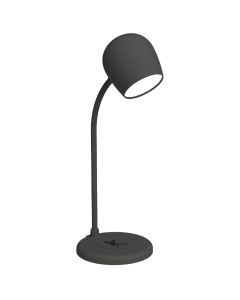 Kreafunk Ellie Lamp W/ Qi Charger And Bluetooth Speaker - Black