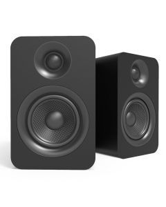Kanto YU Passive 4" Speakers - Black, Pair (with 1" Silk Dome Tweeter and 4" Kevlar Woofer)